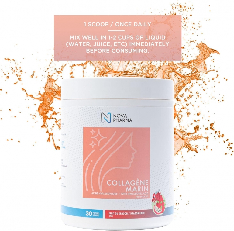 NOVA PHARMA - Collagene Marin + acide Hyaluronique Lotus Fruit de la passion