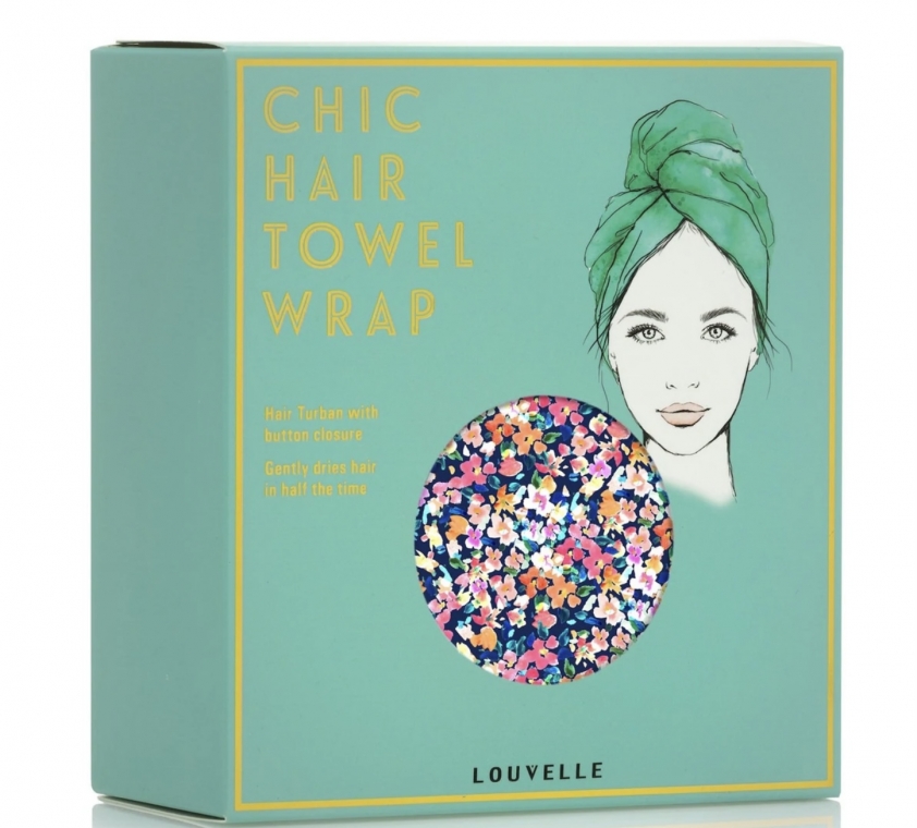 LOUVELLE - Serviette de cheveux de Luxe BRIGHT DITSY