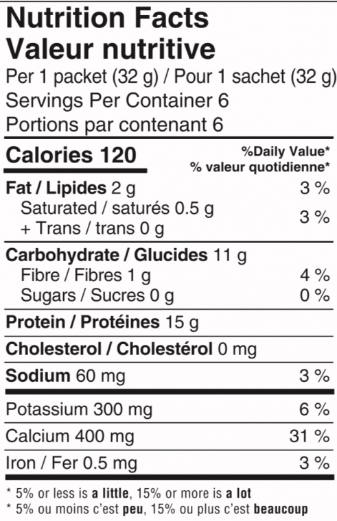 PROTI-BAR - Gruau  flocons d’avoine érable & cassonade