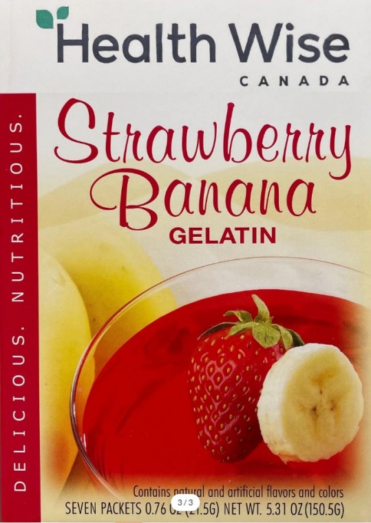 HEALTH WISE - Gélatine Fraise Banane