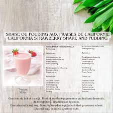 HEALTH -WISE - Shake  et pouding fraises californiennes